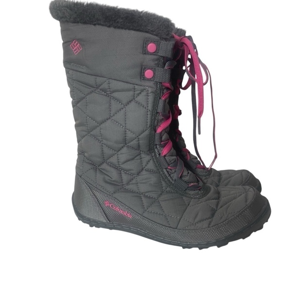Columbia Minx Mid II Snow BootsGirls Gray Insulated Waterproof Size US 5 - Picture 1 of 12